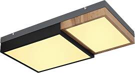 LED-Deckenleuchte Gundi Schwarz/Weiß max. 30 Watt 