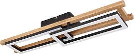 LED-Deckenleuchte Illa in Schwarz/Dunkelbran