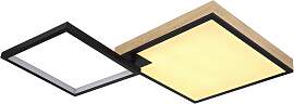 LED-Deckenleuchte Jacky Schwarz/Dunkelbraun