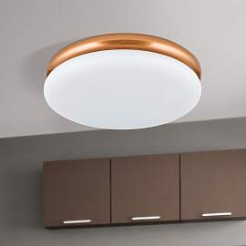 LED Deckenleuchte JAMES, Kupfer, opal matter Schirm