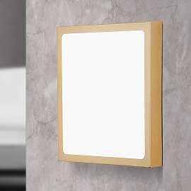 LED Deckenleuchte LERO, eckig, gold-matt, 23cm