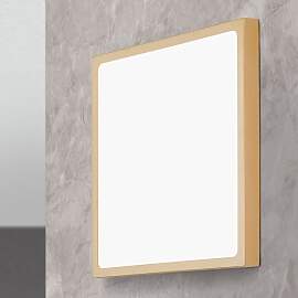 LED Deckenleuchte LERO, eckig, gold-matt, 30cm
