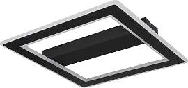 LED-Deckenleuchte Mattia Opal/Schwarz max. 30 Watt 
