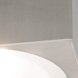 LED Deckenleuchte MOLTA, Nickel matt, eckig, 18cm