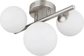 LED-Deckenleuchte Riha Opal/Nickelfarben max. 3,5