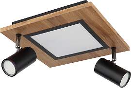 LED-Deckenleuchte Ulla in Natur/Schwarz max. 12