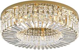 LED Dimmbar Kristall Deckenleuchte Gold Wohnzimmer 