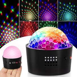 LED Discokugel 7 Beleuchtungsform Musikgesteuert