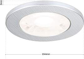 LED Einbauleuchte ARTIST, 1-flammig, Silber, 3-er