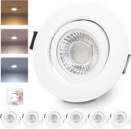 LED Einbaustrahler 230V Dimmbar Weiß LED Spots 6W 