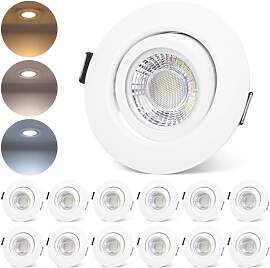 LED Einbaustrahler 230V Dimmbar Weiß Ultra Flach