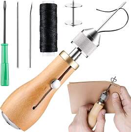 Leder-Nähwerkzeug-Set, Leder-Stich-Nähahle +
