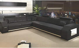 Leder Wohnlandschaft FRANKFURT II - Ledersofa