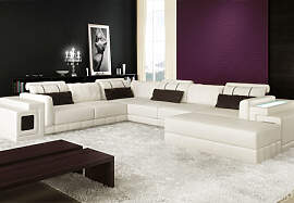 Leder Wohnlandschaft XXL HANNOVER - Designer