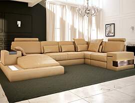 Ledersofa Sofa Couch HAMBURG - BULLHOFF®
