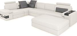 Ledersofa Sofa Couch HAMBURG II - Wohnlandschaft