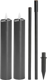 LED-Gartenfackel Kalypso Schwarz