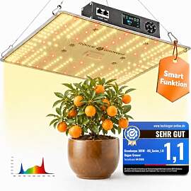 LED Grow Lampe 100W mit Sensor, Timer & Dimmer 