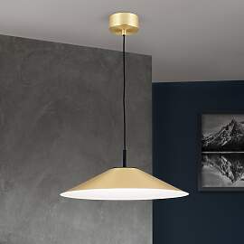 LED-Hängeleuchte GOURMET, Schirm Messing-matt