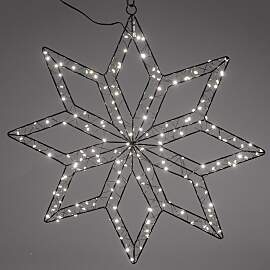 LED Hänger Schneestern mit Funkeleffekt D. 74cm