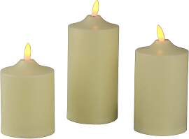 LED-Kerze AM DESIGN, beige (creme), Ø:7,5cm,