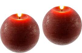 LED-Kerze I.GE.A. "LED Echtwachskerze 2er