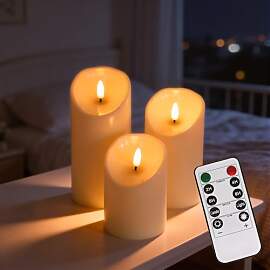 LED Kerzen, Flammenlose Kerzen mit Fernbedienung