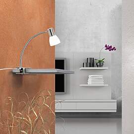 LED Klemmstrahler LAURA, 1-flammig, Satin