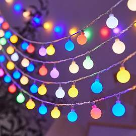 LED Kugel Lichterkette,150 CM 10LEDs Bunt Globe