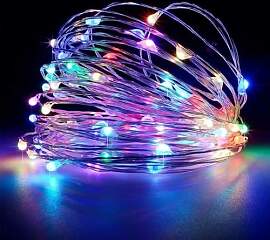 LED Lichterkette, 10 M 100 LED Kupfer Draht Micro