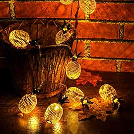 LED-Lichterkette, batteriebetrieben, Ananas-Form,