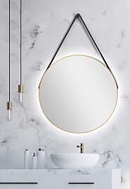 LED-Lichtspiegel TALOS, gold (gold matt), Ø:80cm, 