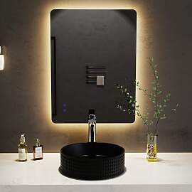 LED-Lichtspiegel WELLTIME "Toledo eckig,