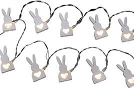 LEDMOMO Ostern Lichterkette Batteriebetriebene