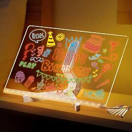 LED Notiztafel Nachtlicht Note Board mit 7 Farben