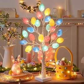 LED Osterbaum mit Beleuchtung-Neuer Ostereierbaum