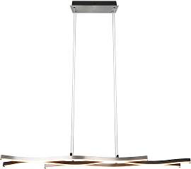 LED-Pendelleuchte Blaze Schwarz/Alufarben max. 35