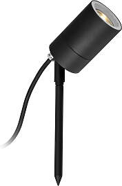 LED Pin Gartenspot Schwarz mit Lichtsensor LED