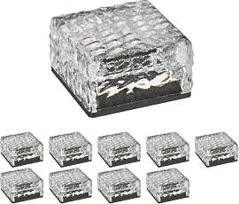 ledscom.de 10 Stück LED Solar-Pflasterstein