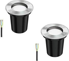 ledscom.de 2 Stück Boden-Einbauleuchte BOLI für