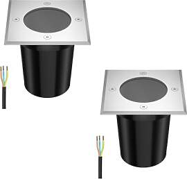 ledscom.de 2 Stück Bodeneinbauleuchte RELI für