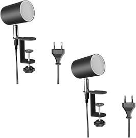 ledscom.de 2 Stück Klemmleuchte WAIKA, Schalter,