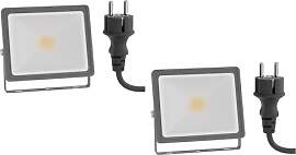 ledscom.de 2 Stück LED Gartenstrahler FLIN für
