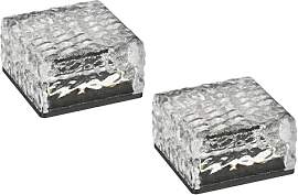 ledscom.de 2 Stück LED Solar-Pflasterstein