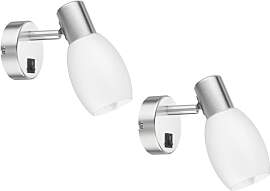 ledscom.de 2 Stück Wand-Leuchte LUPI mit