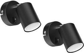 ledscom.de 2 Stück Wandspot WAIKA, einflammig,