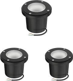 ledscom.de 3 Stück Bodeneinbauleuchte BOFU für