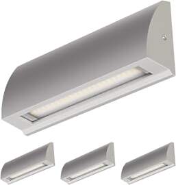 ledscom.de 4 Stück LED Wandleuchte/Treppenlicht