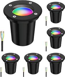 ledscom.de 6 Stück Bodeneinbauleuchte BOLI für