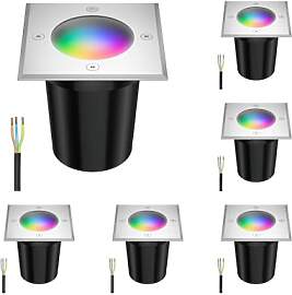 ledscom.de 6 Stück Bodeneinbauleuchte RELI für